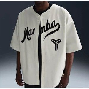 Size Large Kobe Men's Baseball Jersey Mamba Nike White IB0007-133 NEW